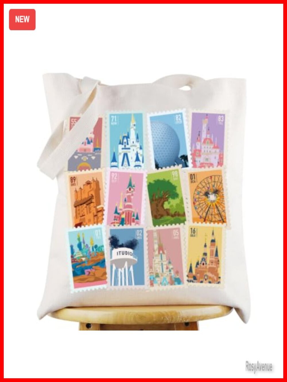 Canvas Tote Bag Kingdom of Dreams Mouse Theme Park Shoulder Bag